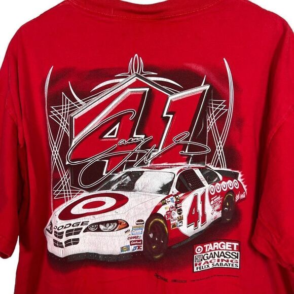 Vintage Y2K Casey Mears Nascar Racing Chase Authentics T-shirt Mens L - Picture 3 of 6